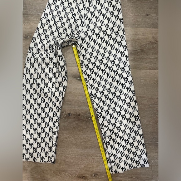 We11done Black and White Logo Knit Jacquard Pants Wool Cashmere - Picture 15 of 16